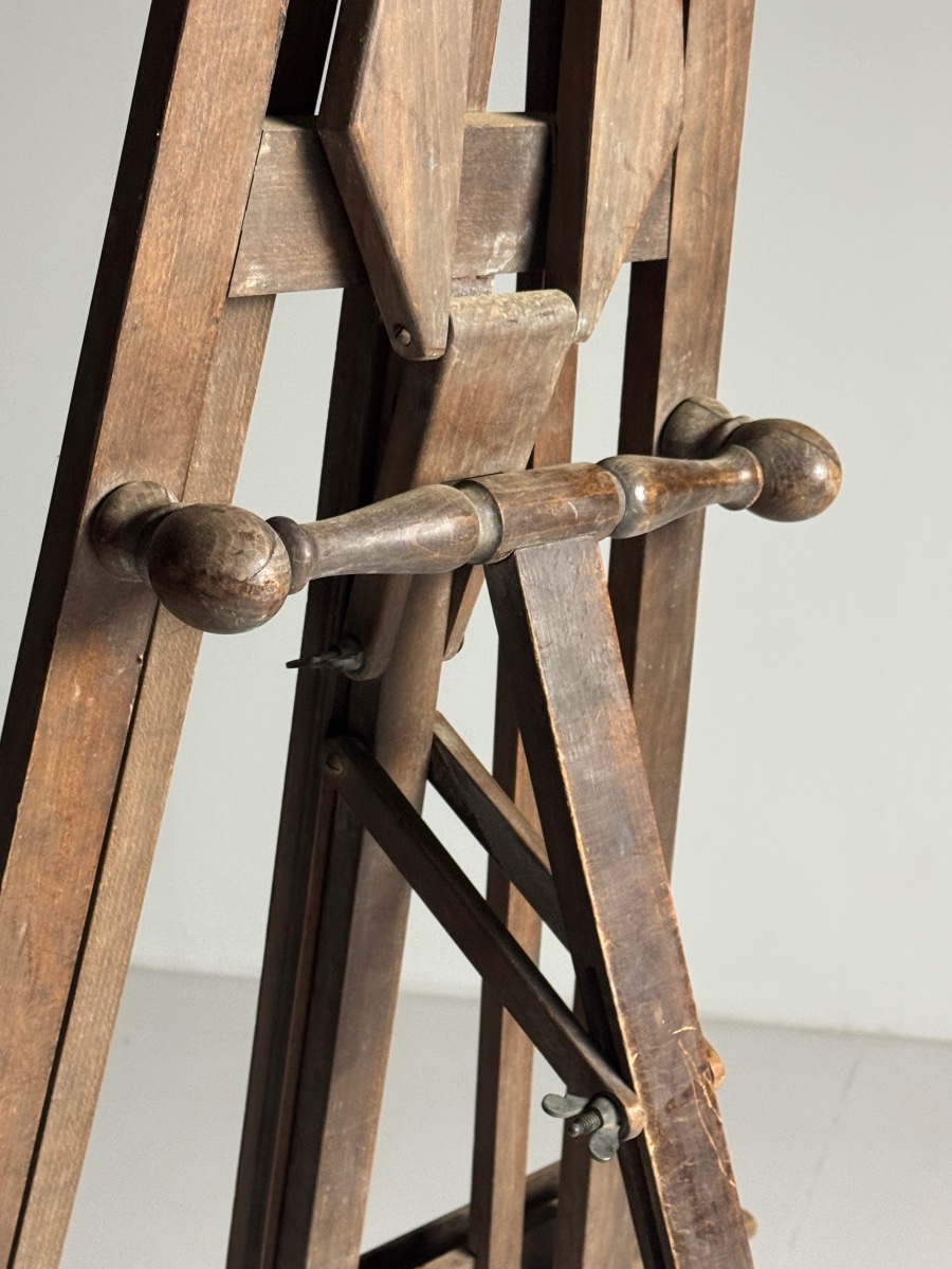 Antique French Oak Easel-photo-2