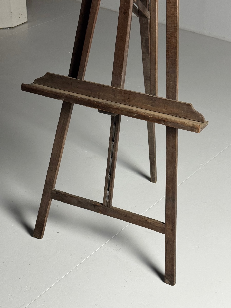 Antique French Oak Easel-photo-2