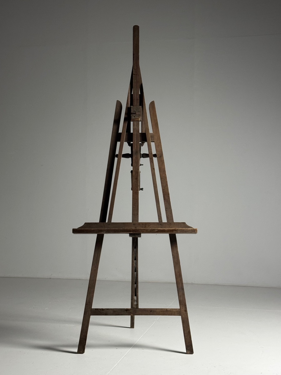 Antique French Oak Easel-photo-3