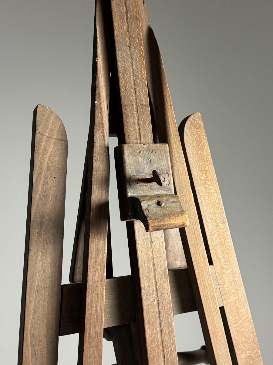 Antique French Oak Easel-photo-5