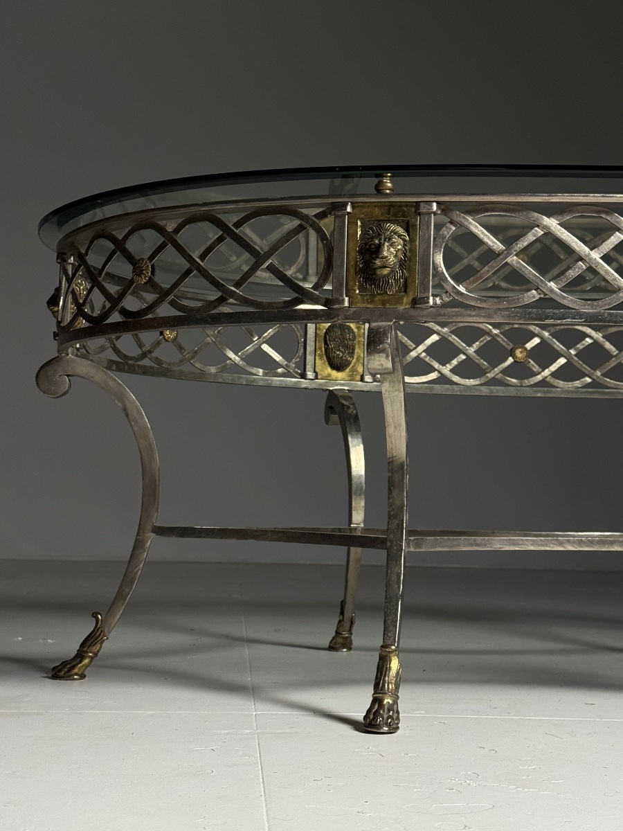 Empire-style Coffee Table With A Glass Top-photo-2