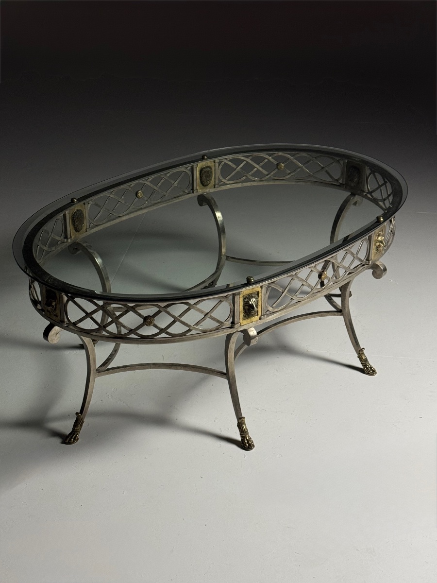 Empire-style Coffee Table With A Glass Top-photo-1