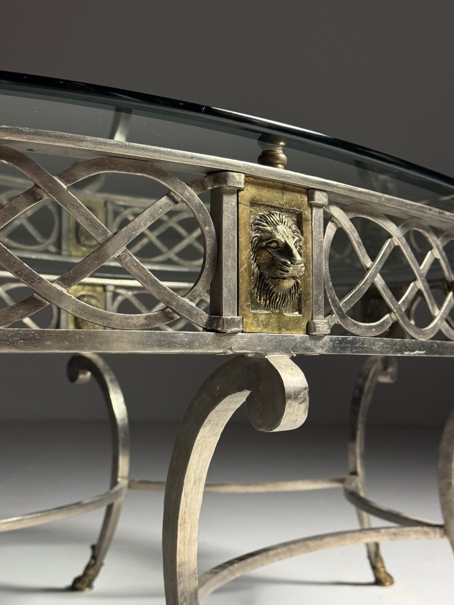 Empire-style Coffee Table With A Glass Top-photo-2