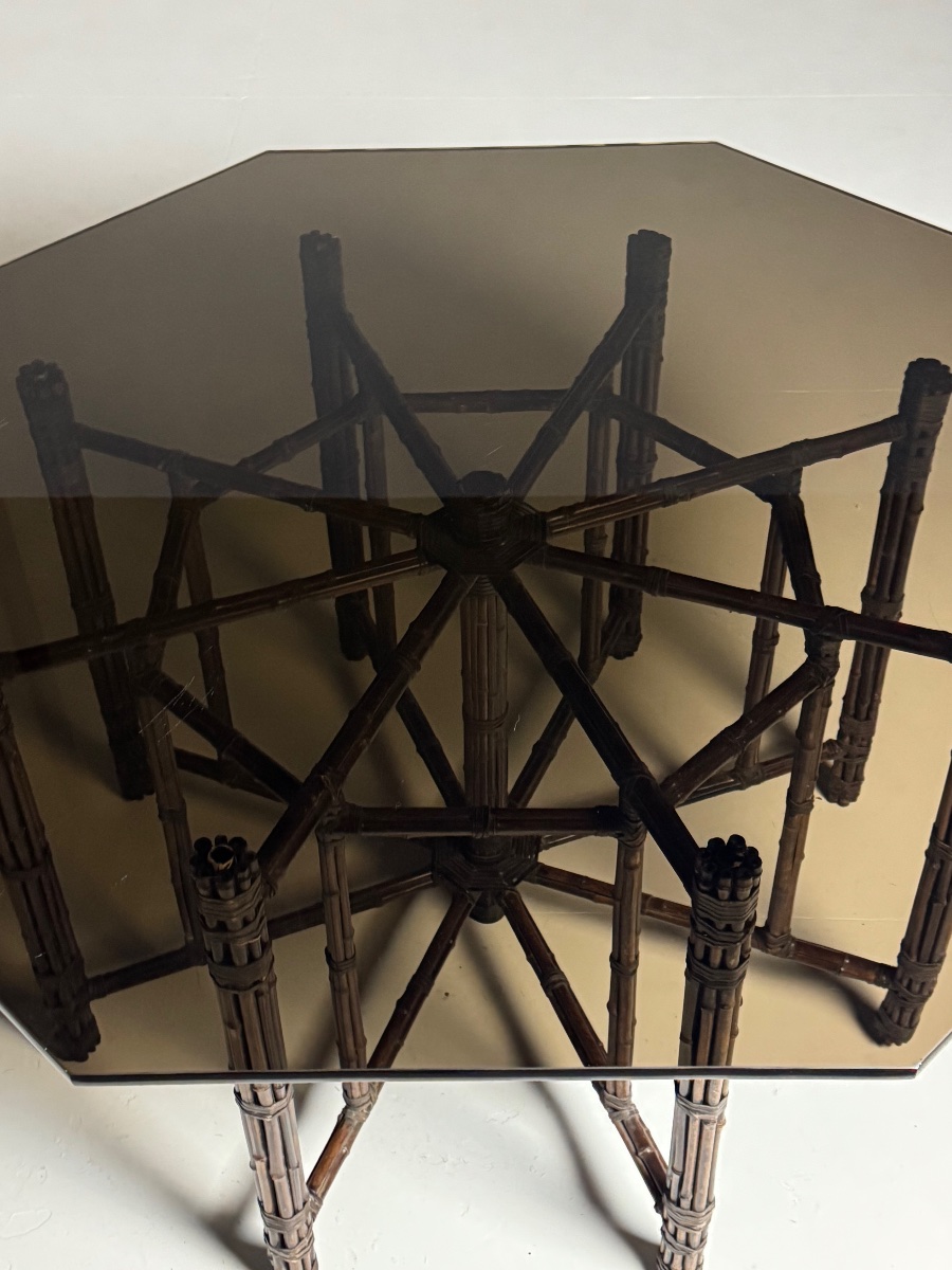 Grande table de salon octogonale, 1980-photo-4