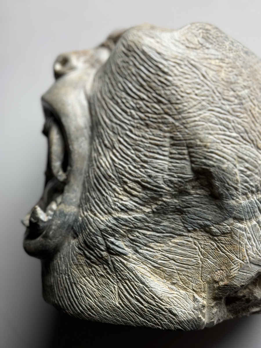 Sculpture Depicting A Howling Monkey, 20th Century-photo-2