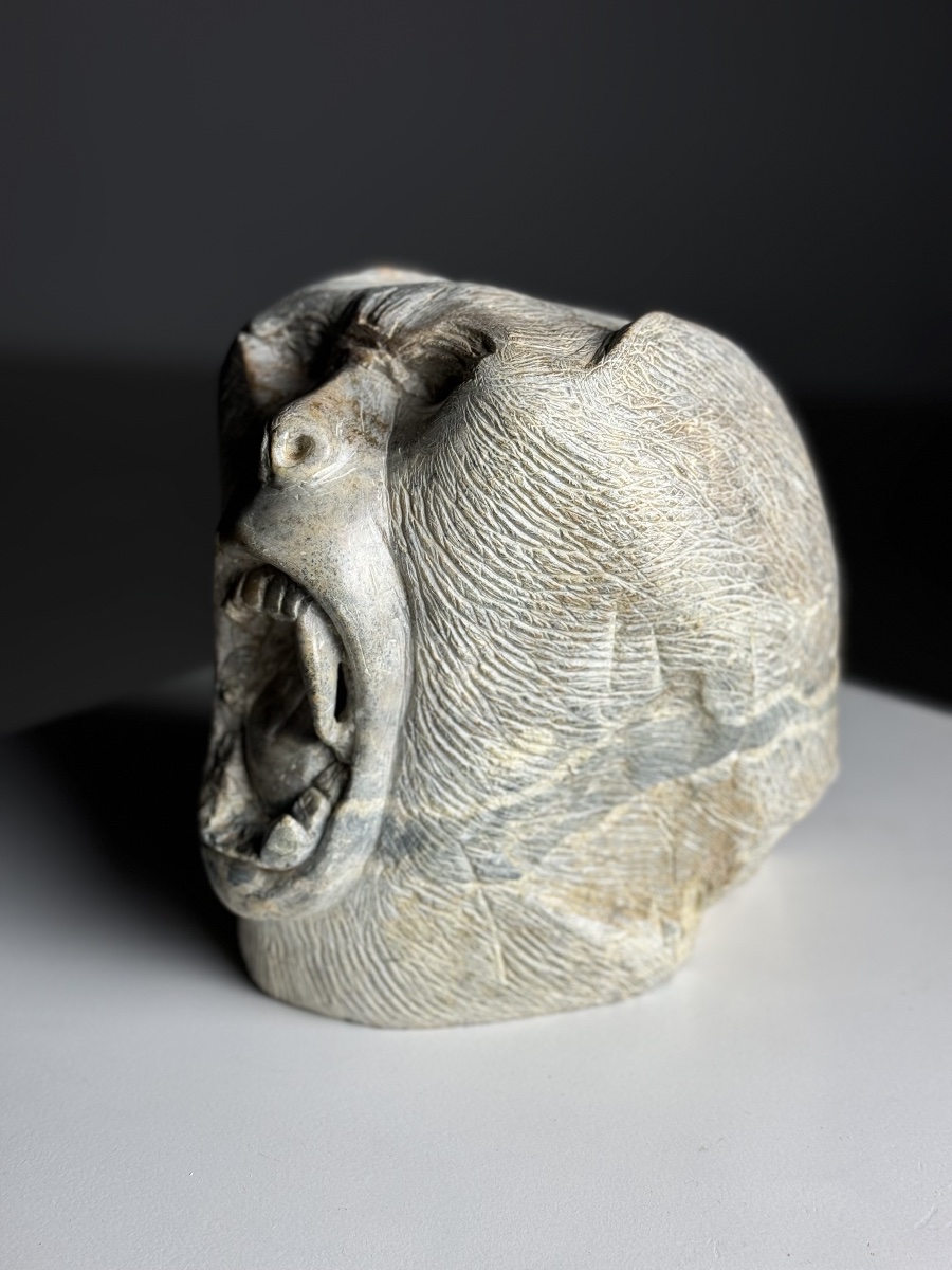 Sculpture Depicting A Howling Monkey, 20th Century-photo-4