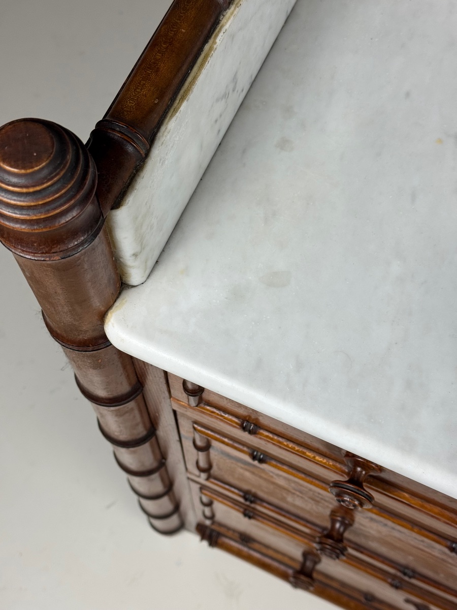 Faux Bamboo commode vers 1900-photo-3