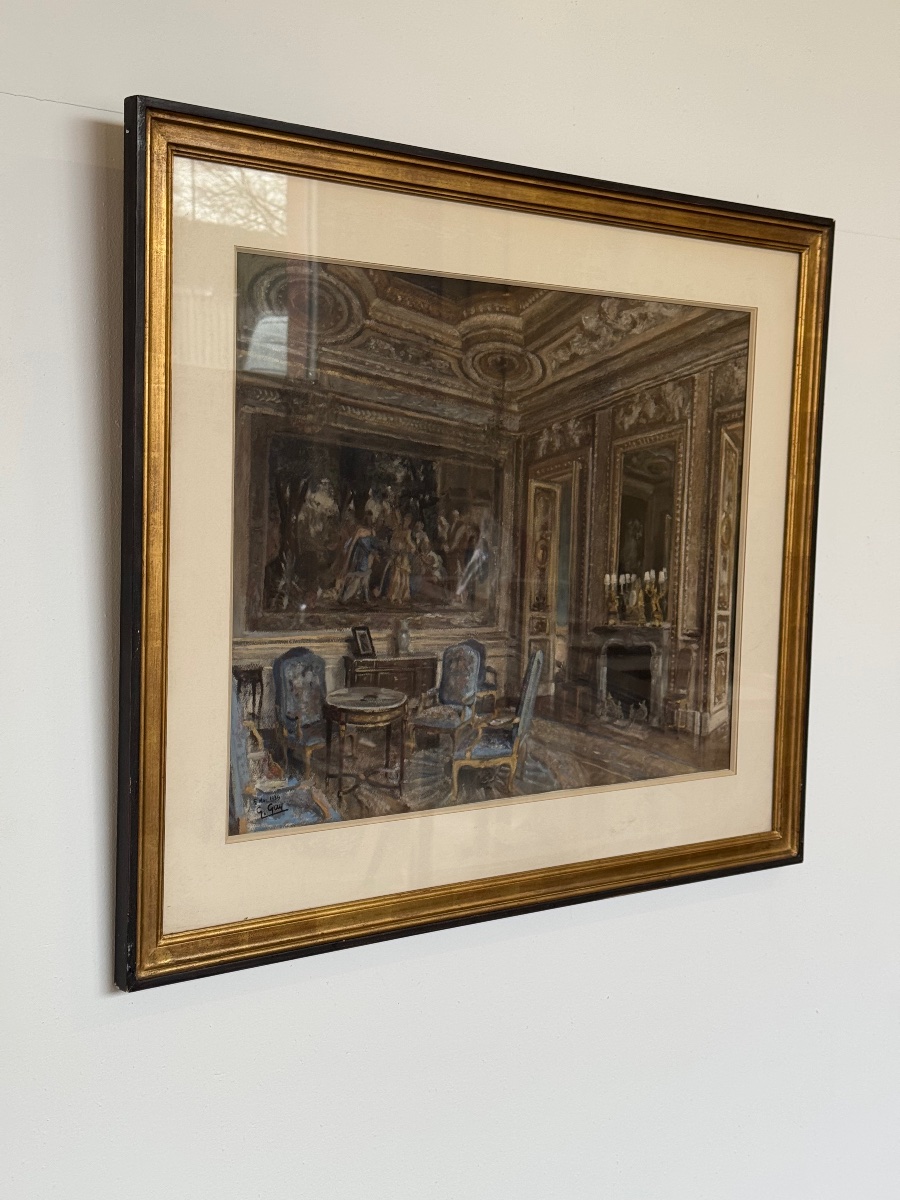A Living Room In A Pastel-coloured French Château, Designed By-photo-2