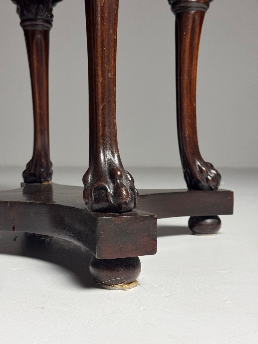 Empire-style Side Table In Mahogany, 19th Century-photo-7