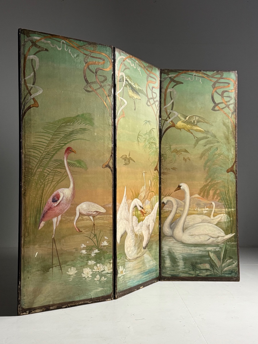 Paravent Art nouveau, vers 1900