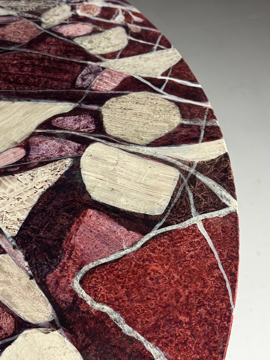 Grand Tour-style Coffee Table In Faux Marble-photo-3