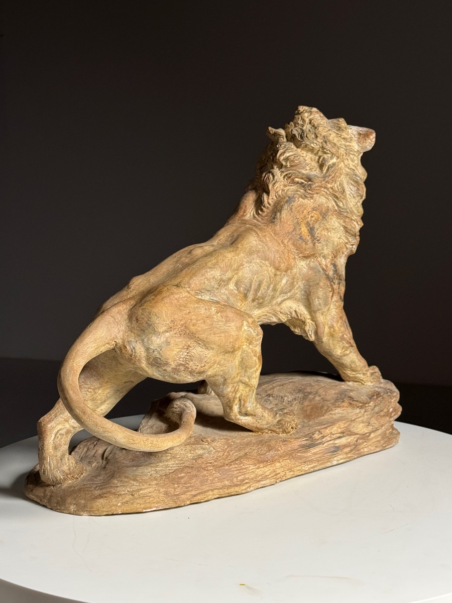 Terracotta Lion By Armand Fagotto-photo-4
