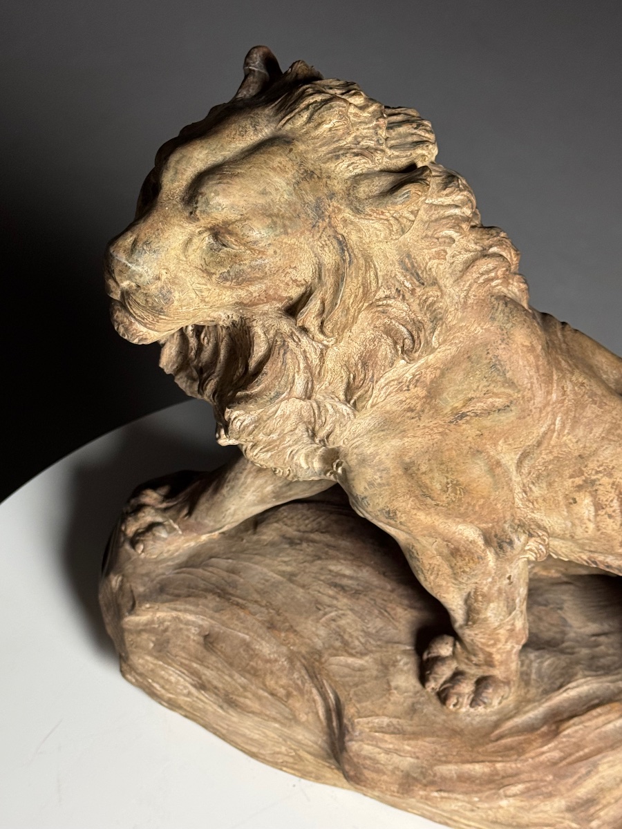 Terracotta Lion By Armand Fagotto-photo-6