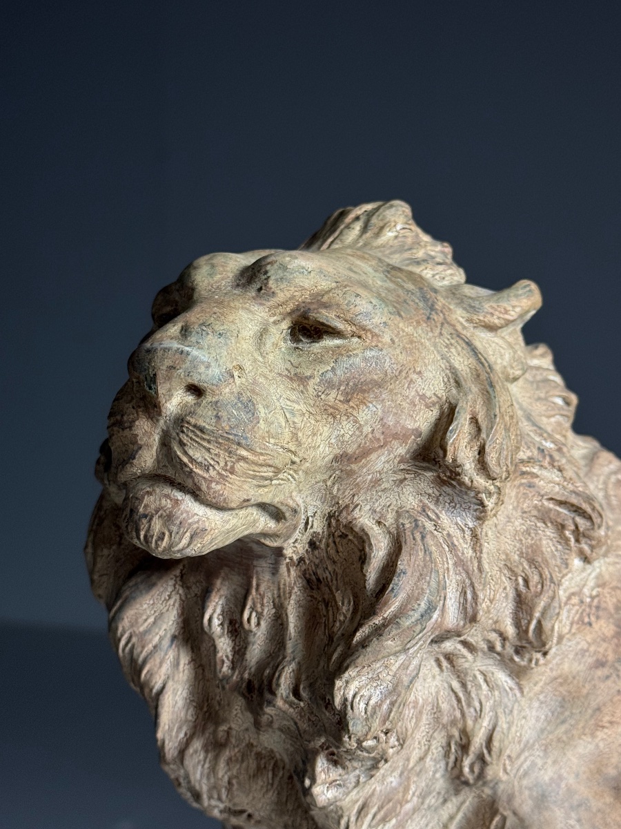 Terracotta Lion By Armand Fagotto-photo-7