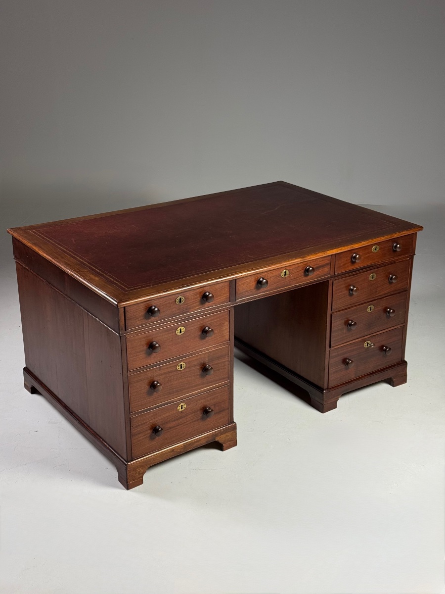 19th-century Mahogany Double Desk