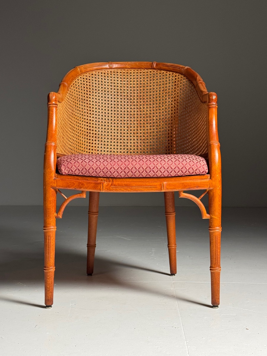 Lot de 4 chaises en imitation bambou-photo-5