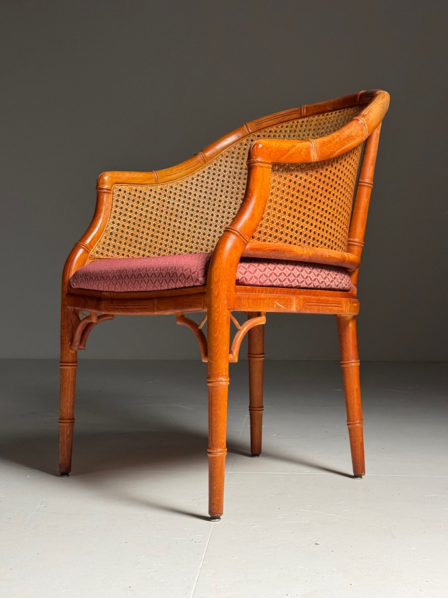 Lot de 4 chaises en imitation bambou-photo-6