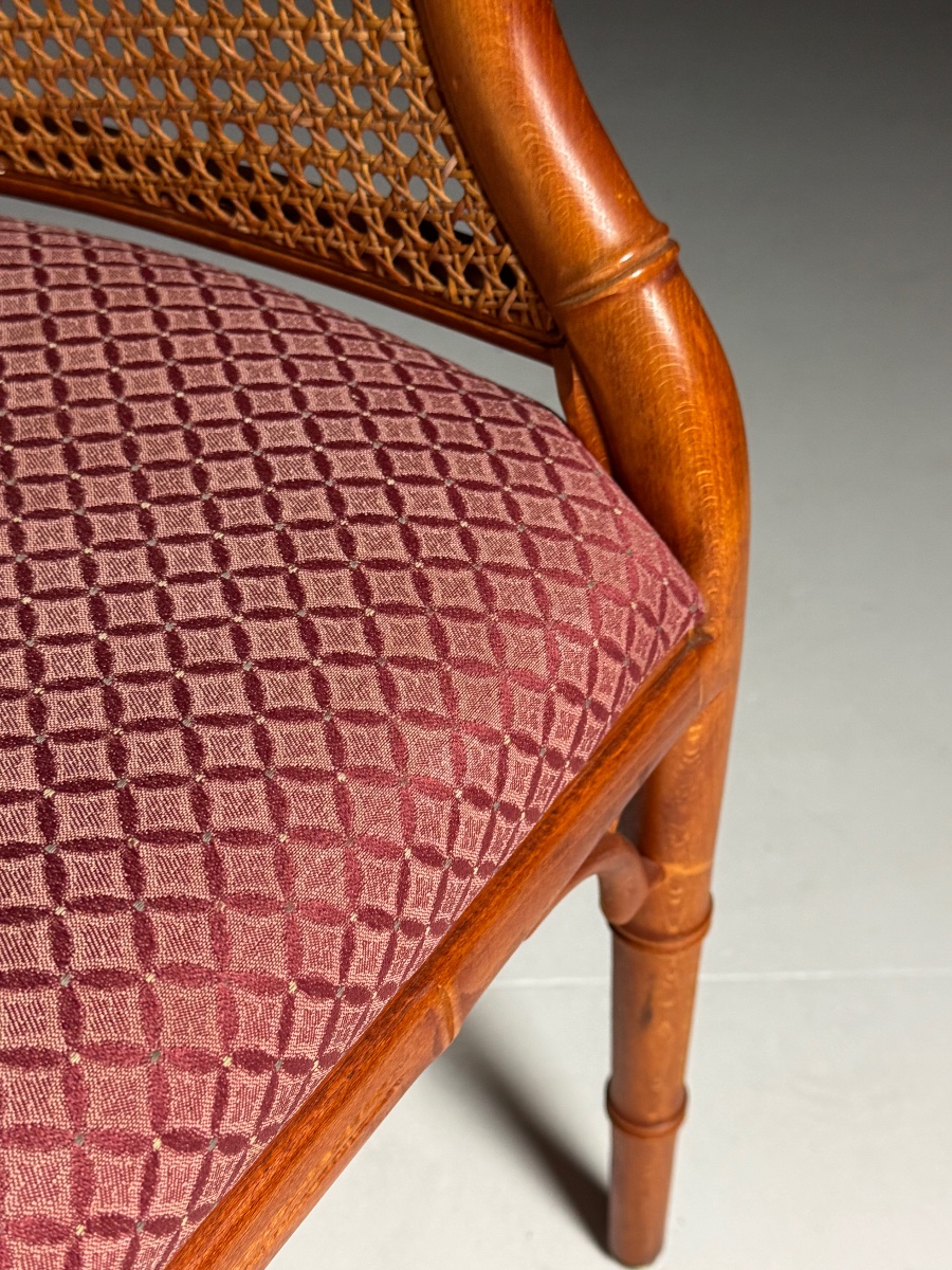 Lot de 4 chaises en imitation bambou-photo-7