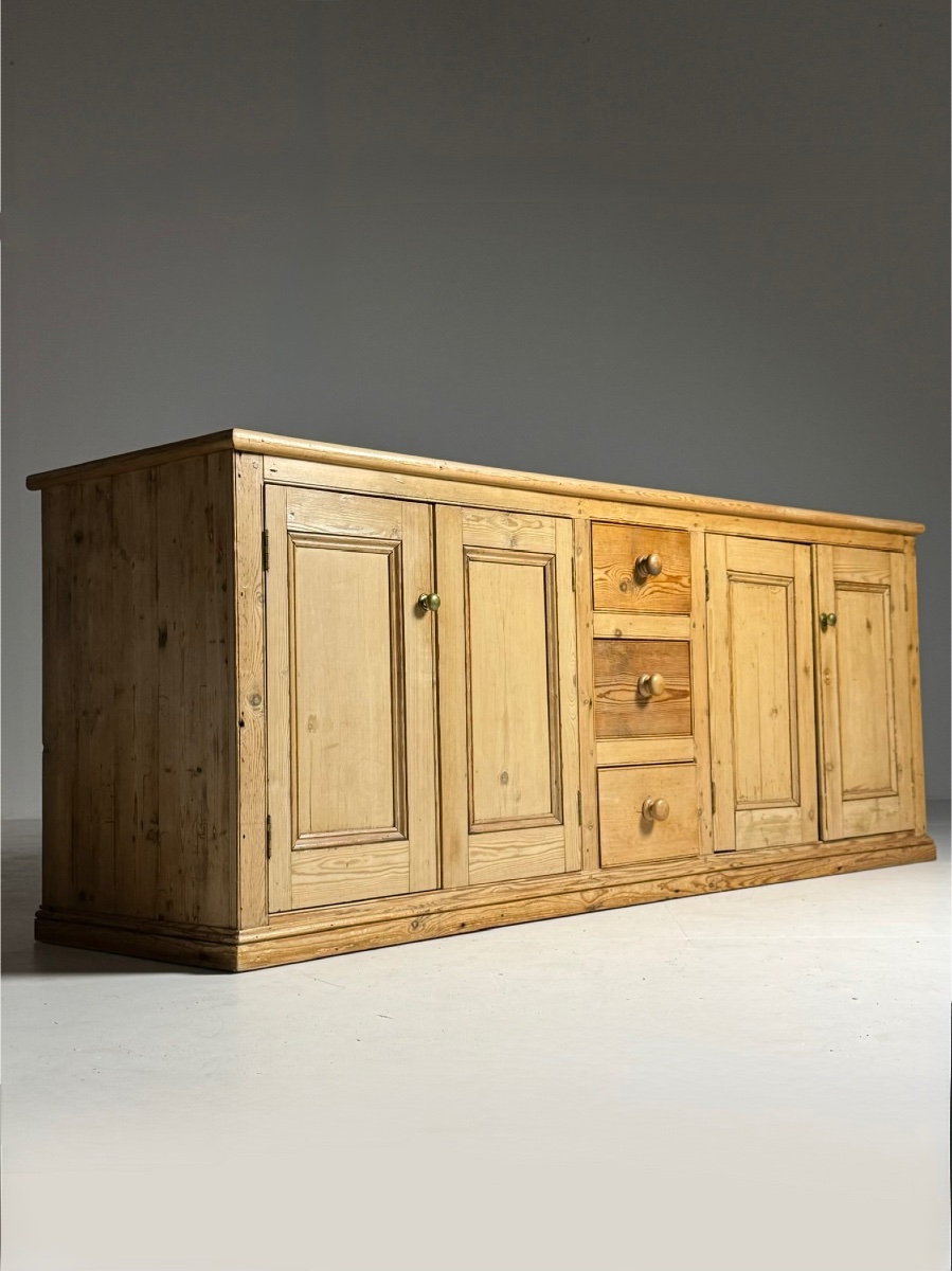 19th-century English Pine Sideboard
