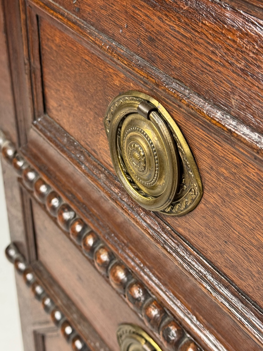 Commode anglaise du XVIIe siècle en chêne-photo-3