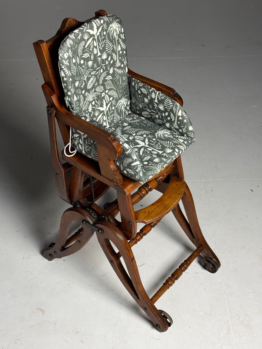 Chaise haute victorienne du XIXe siècle-photo-3