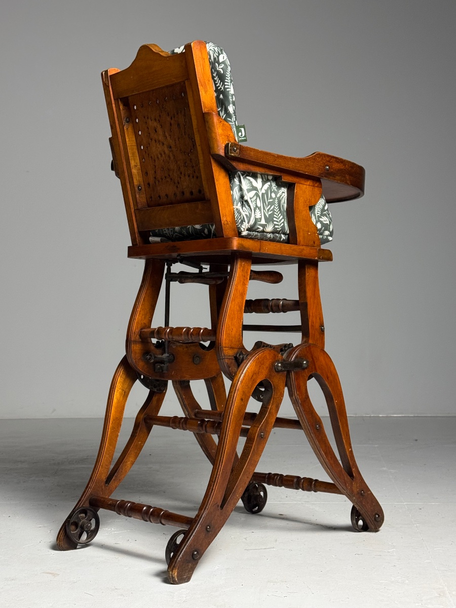 Chaise haute victorienne du XIXe siècle-photo-6