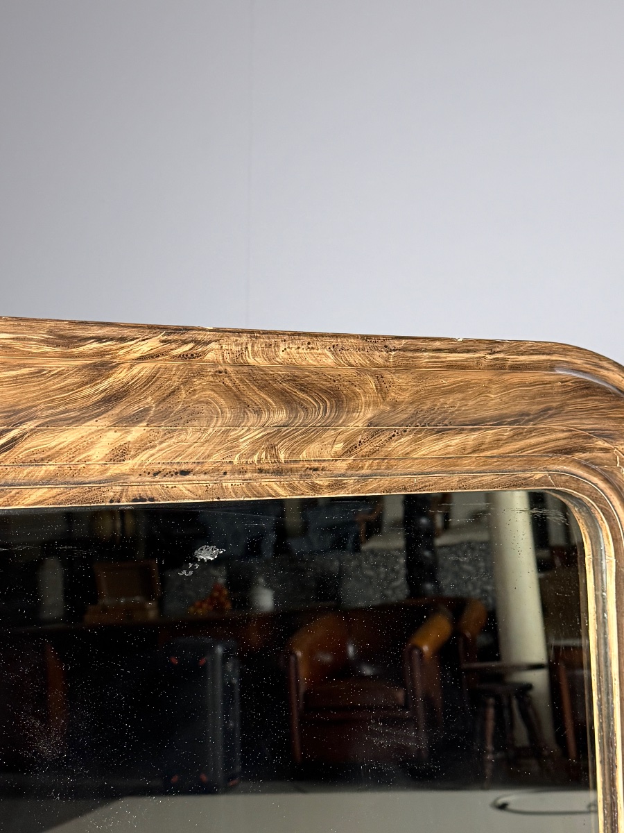 Faux Bois mirroir Louis Philippe-photo-1