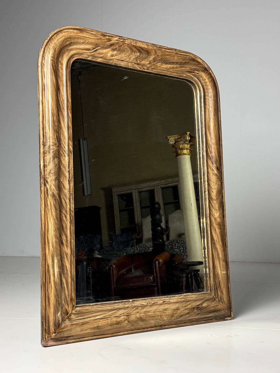 Faux Bois mirroir Louis Philippe-photo-5