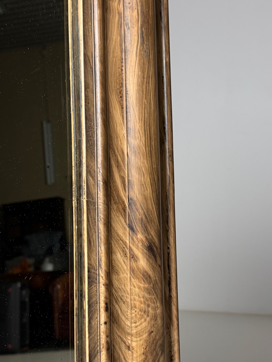 Faux Bois mirroir Louis Philippe-photo-6