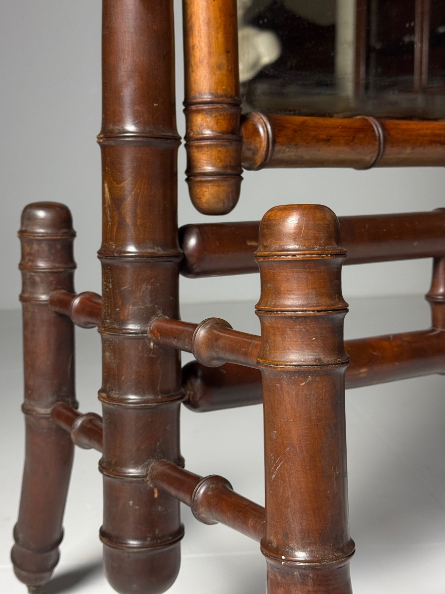 Faux Bamboo Cheval Mirror-photo-2