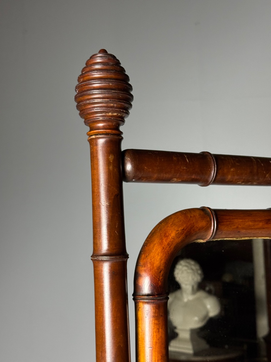 Faux Bamboo Cheval Mirror-photo-5