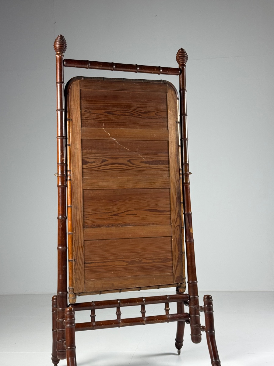 Faux Bamboo Cheval Mirror-photo-6