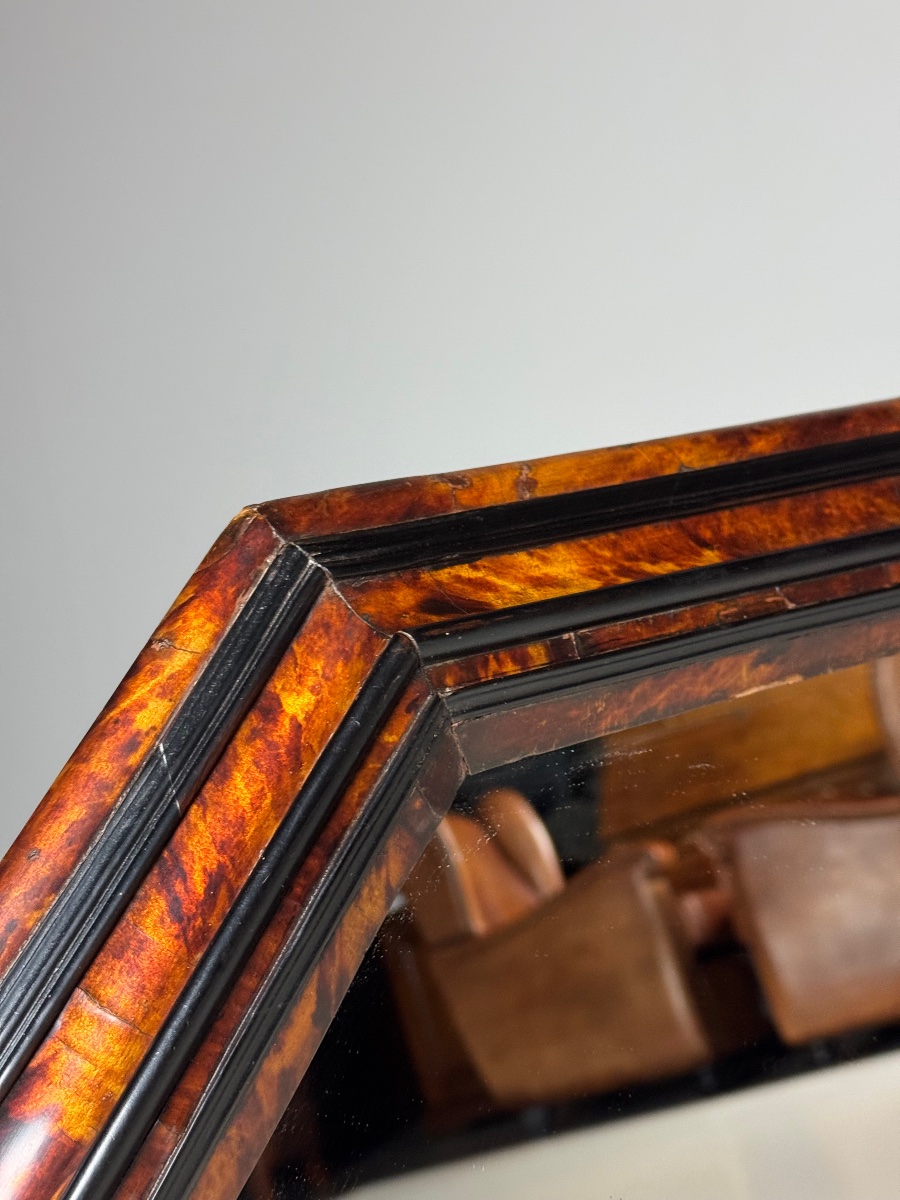 Turtle Octagonal Shaped Mirror, Circa 1800-photo-6
