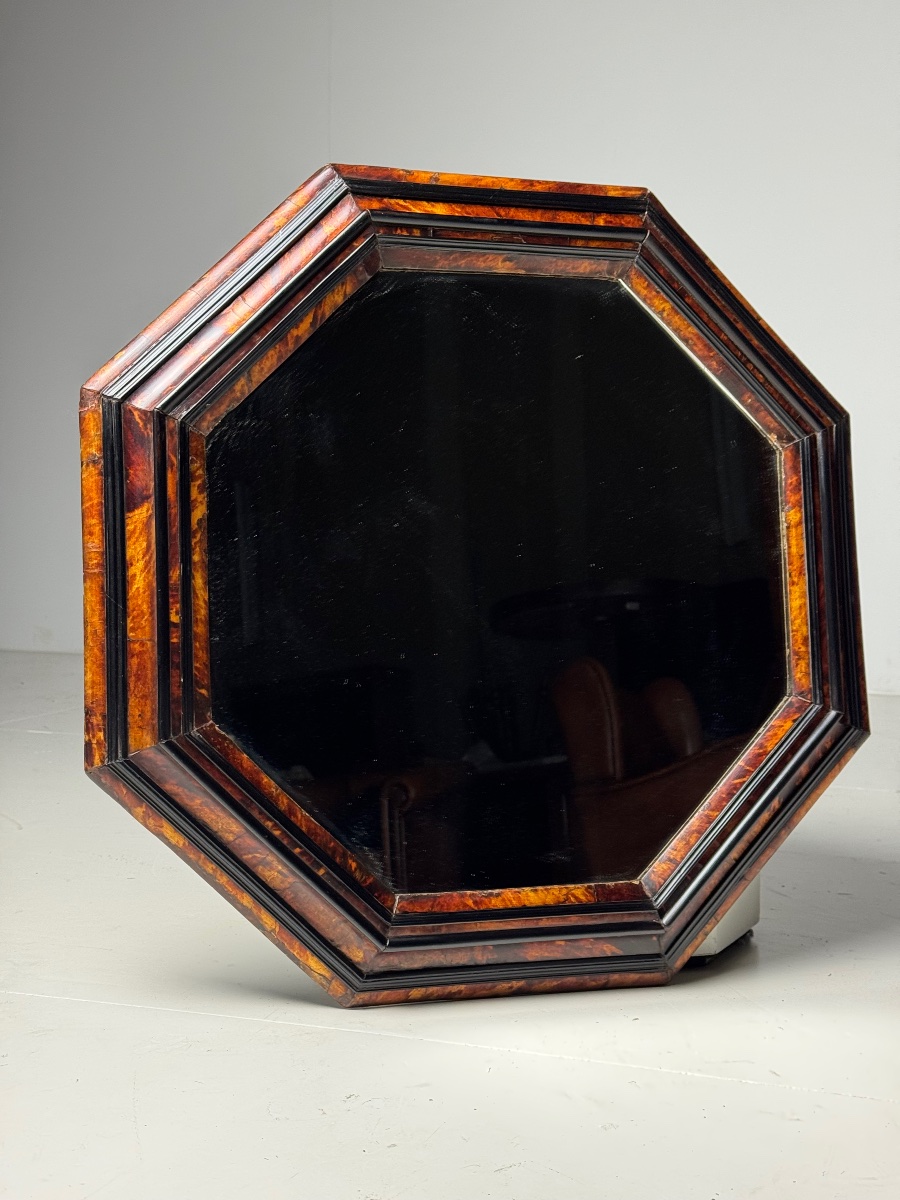 Turtle Octagonal Shaped Mirror, Circa 1800