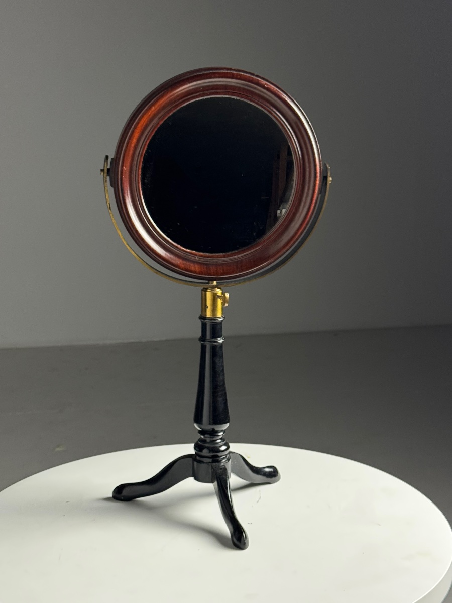 English Mahogany Makeup Mirror-photo-2