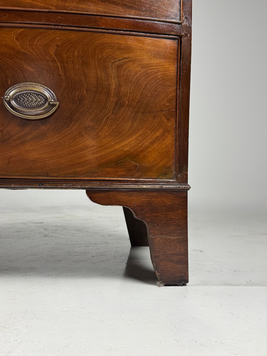 Mahogany Chest Of Drawers With A Curved Front -photo-4
