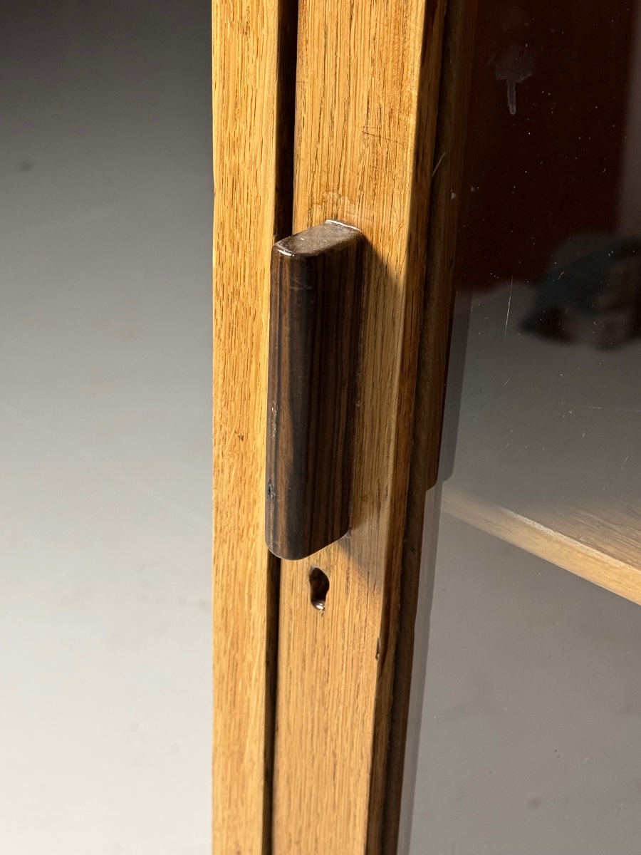 Small Art Deco Oak Bookcase-photo-2
