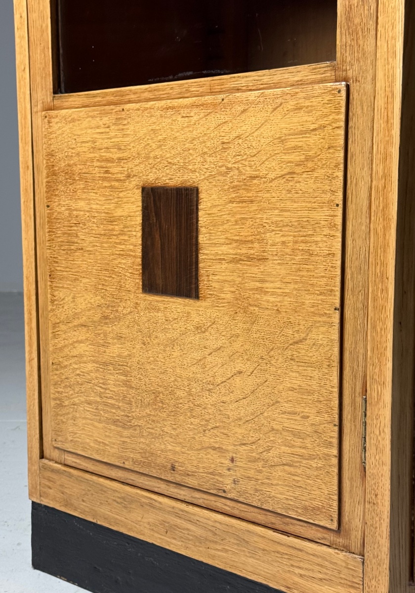 Small Art Deco Oak Bookcase-photo-3