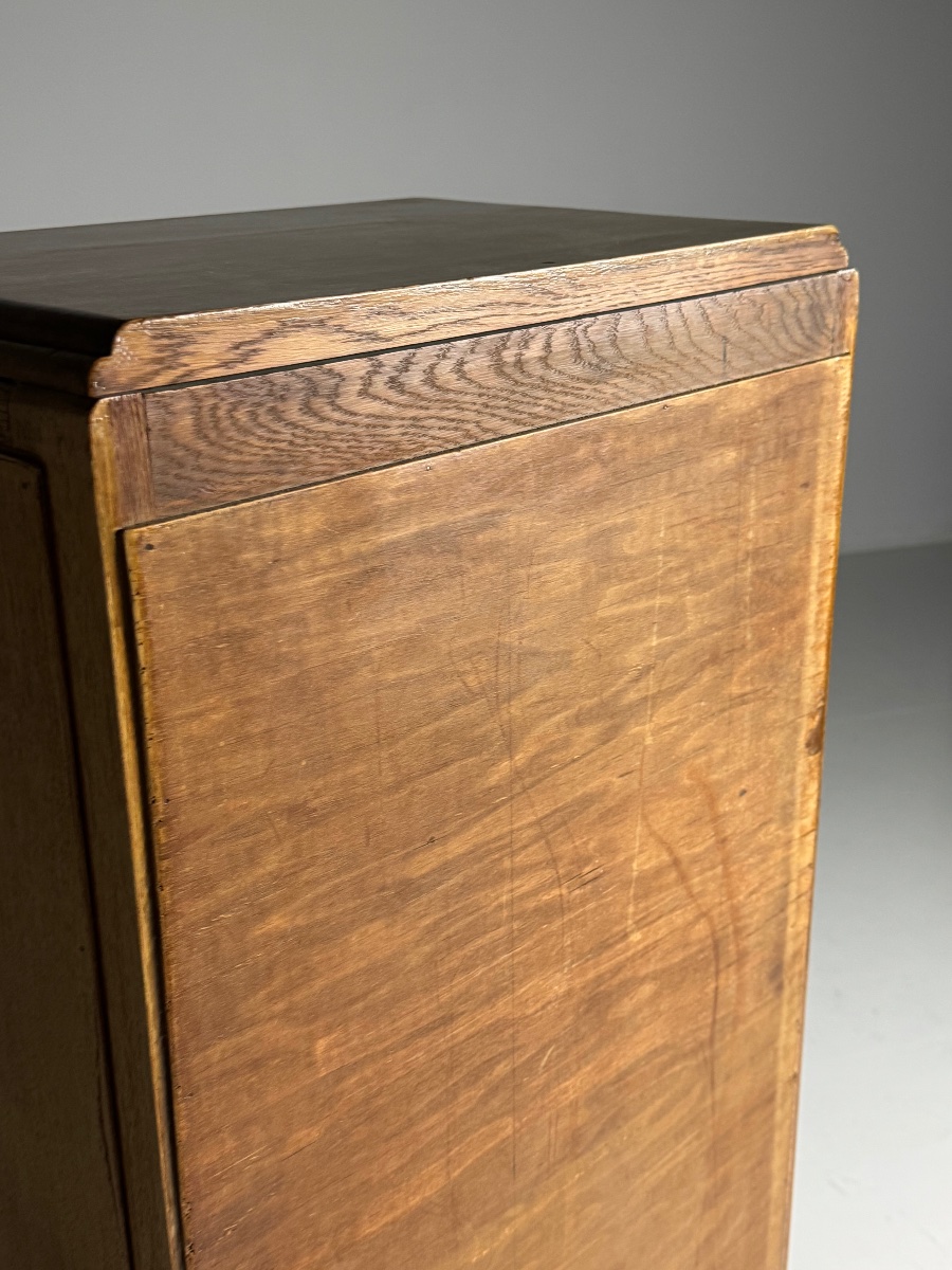 Small Art Deco Oak Bookcase-photo-1