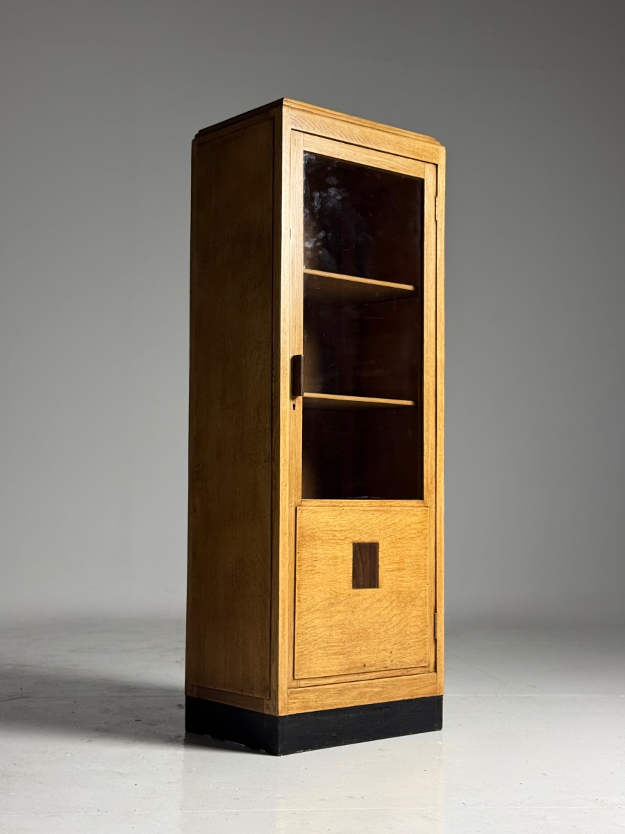 Small Art Deco Oak Bookcase