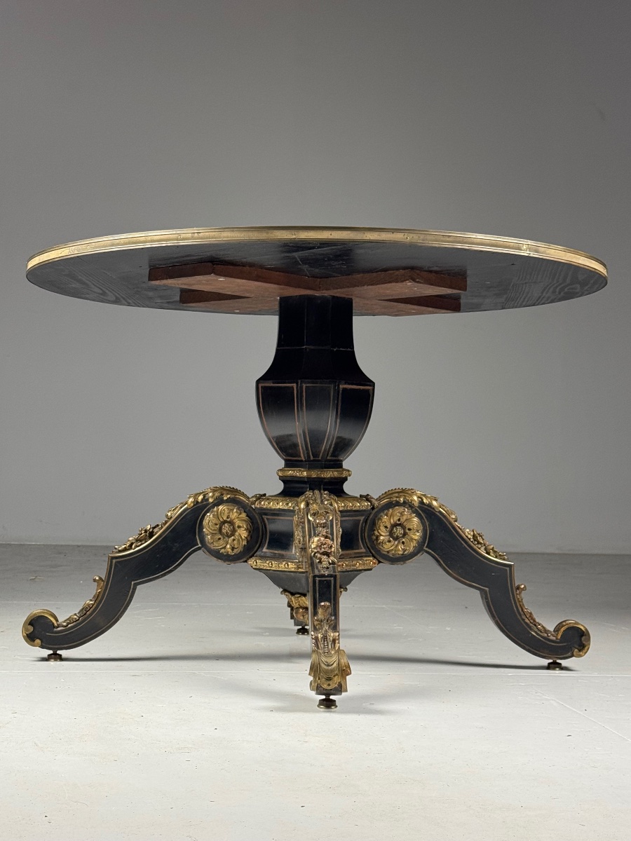 Napoleon III Coffee Table, 19th Century-photo-3