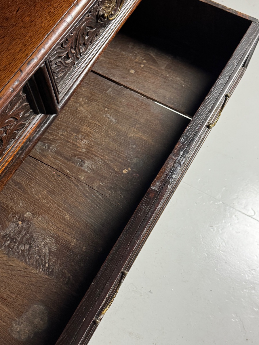 Richly Carved English Chest Of Drawers, 19th Century-photo-4