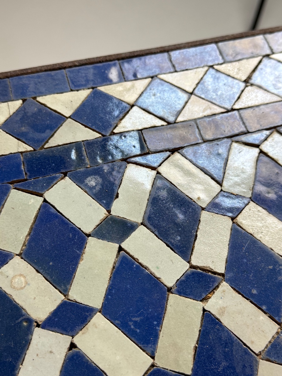 Mosaic Cast-iron Side Table-photo-3