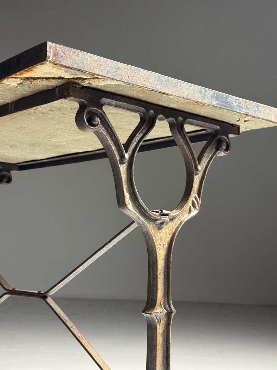 Mosaic Cast-iron Side Table-photo-2