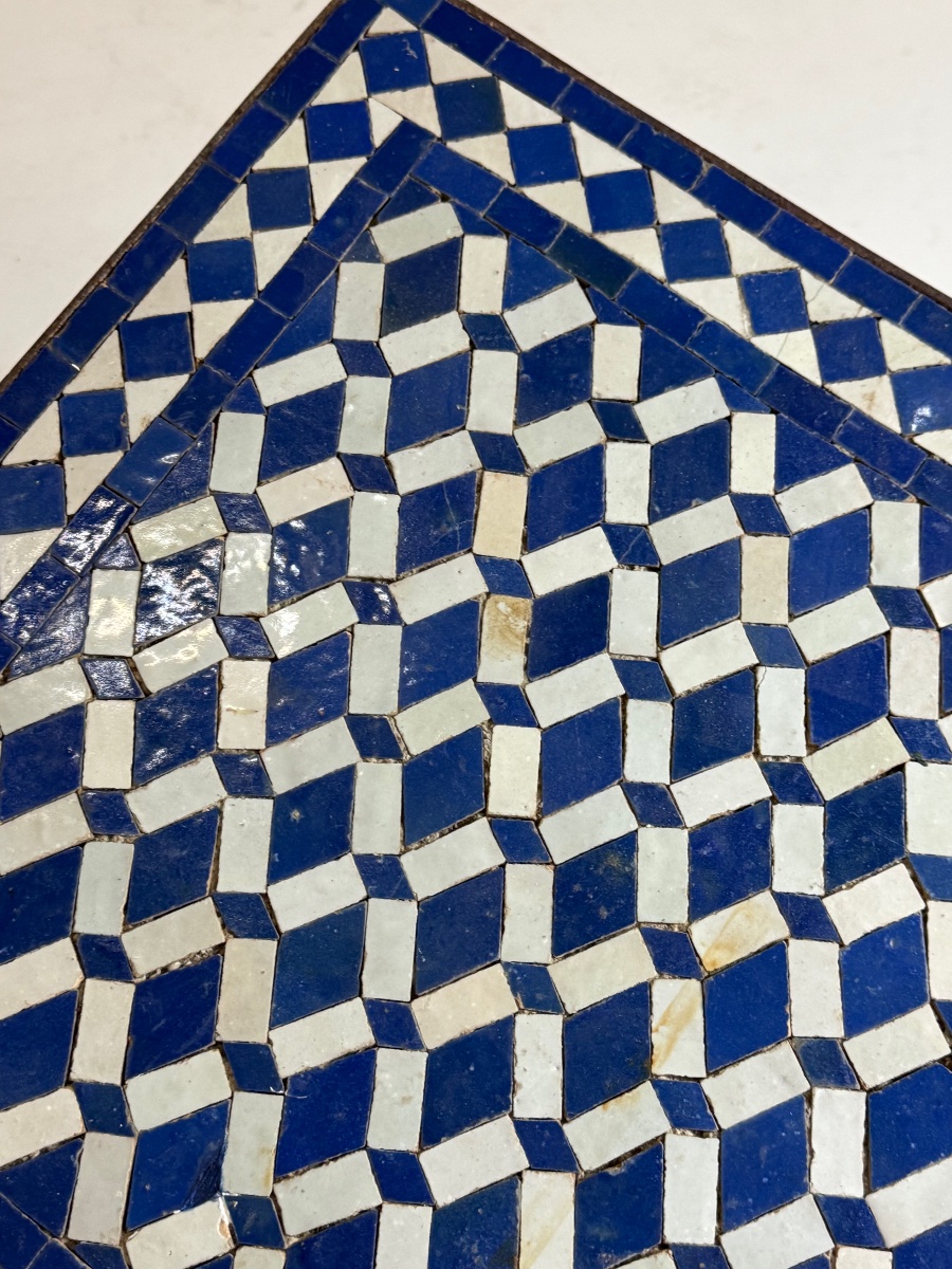 Mosaic Cast-iron Side Table-photo-3