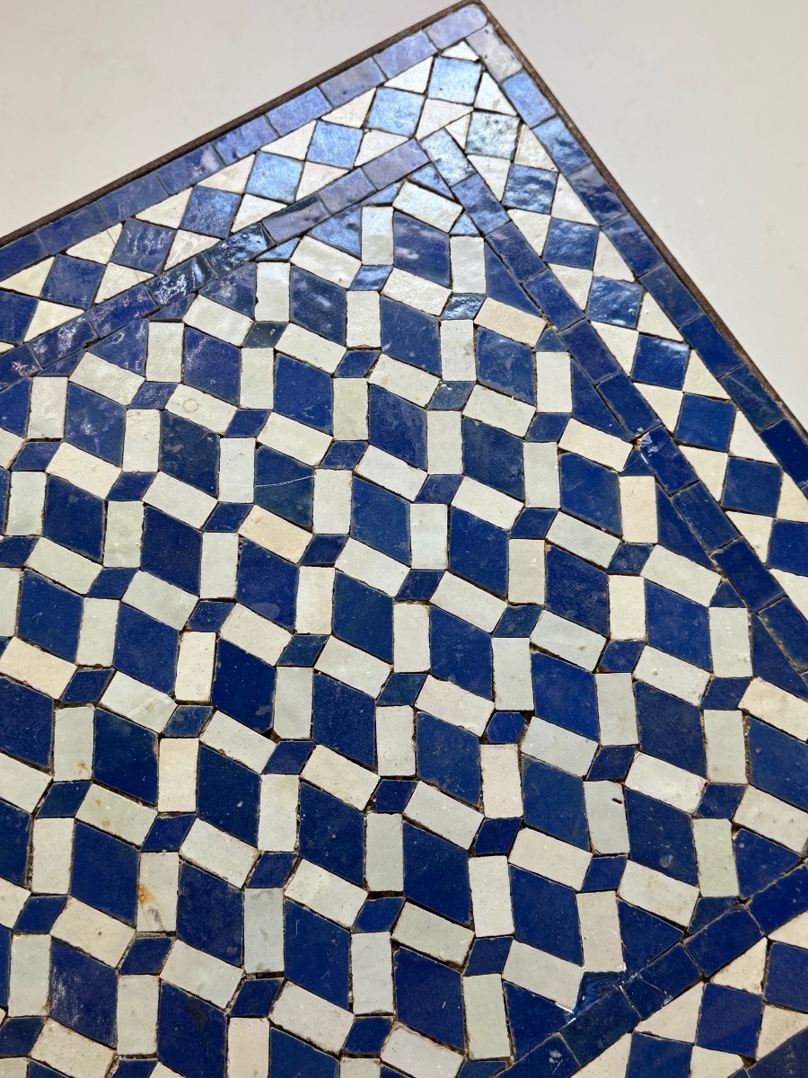 Mosaic Cast-iron Side Table-photo-4