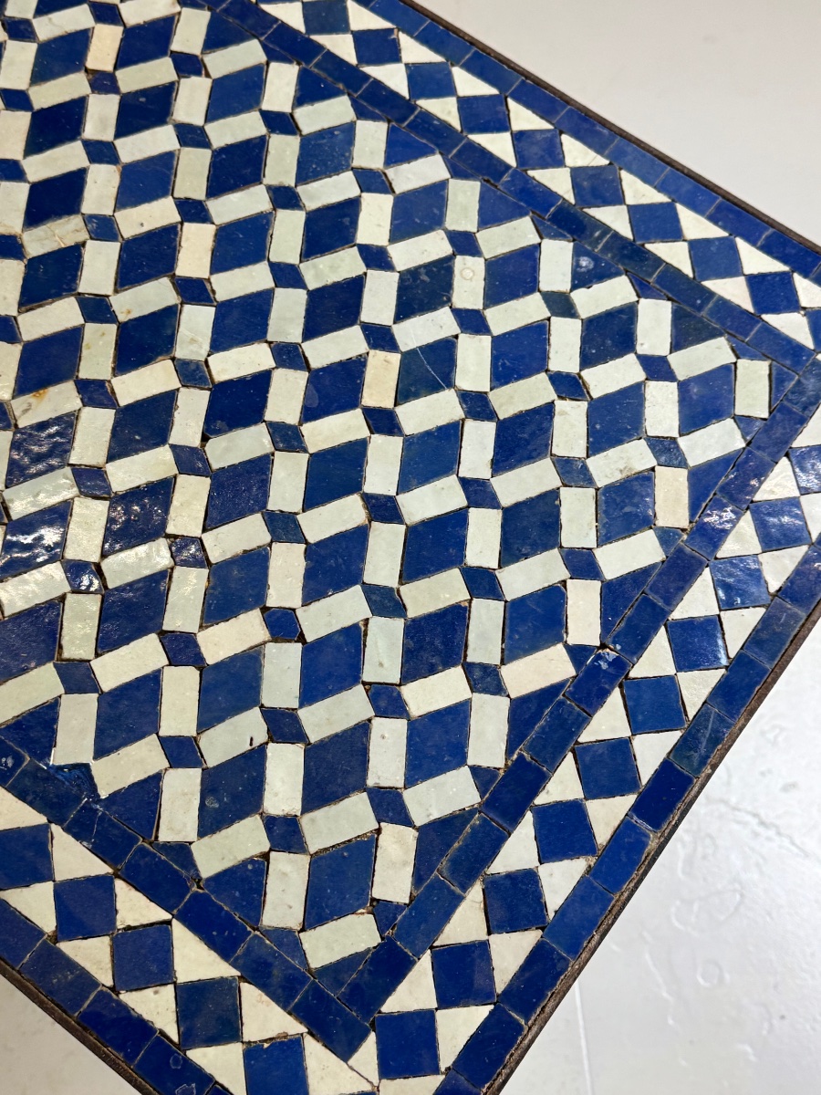Mosaic Cast-iron Side Table-photo-6