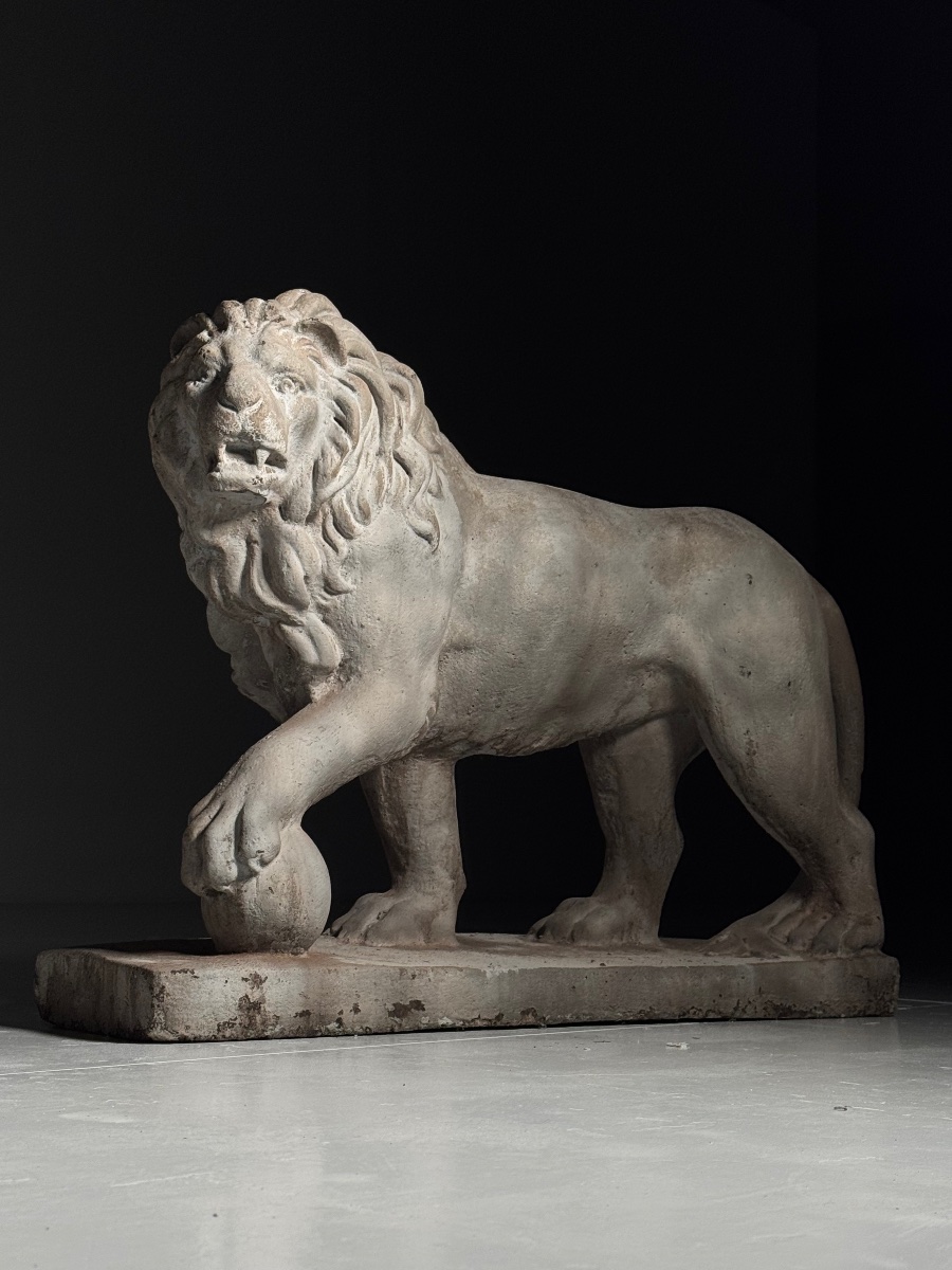 Lions de Médicis en pierre composite-photo-2