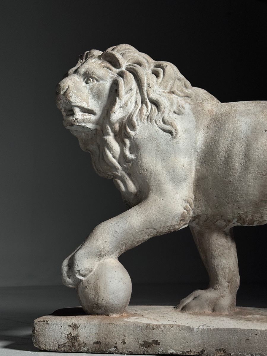 Lions de Médicis en pierre composite-photo-4