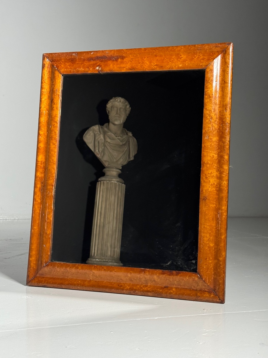 Set Of 2 Antique Rootwood Mirrors-photo-4